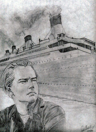 leonardo dicaprio titanic drawing. Leonardo DiCaprio#39;s Jack